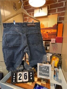 Vintage Y2K Mecca USA Mens Baggy Blue Denim cargo rare